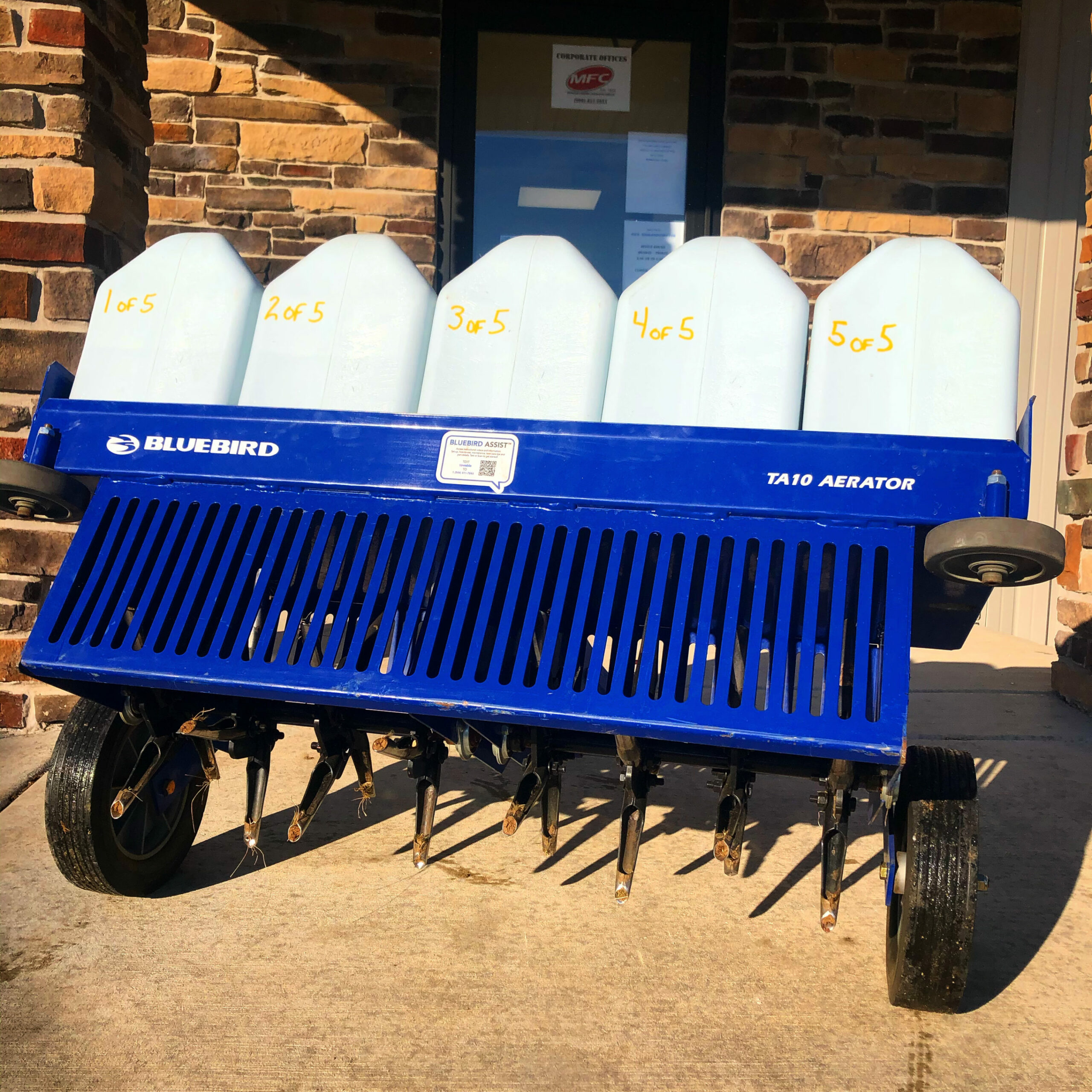 Bluebird Tow-Behind Aerator - Rentals - Middleton Farmers Cooperative 